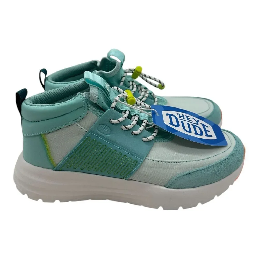 Hey Dude Sirocco Mid W Sport Shoes Women's Size 7 Teal Slip On Comfort‎ Sneakers